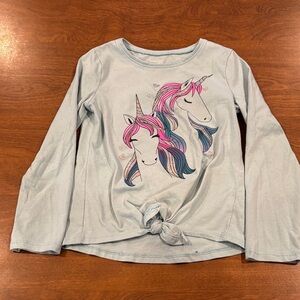 Jumping Beans Light Blue Unicorn Long Sleeve Tee